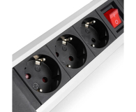 Spacetronik Listwa zasilająca SPS-T34BS - 3 gniazda 1.5m srebrno-czarny - 1153965 - zdjęcie 3